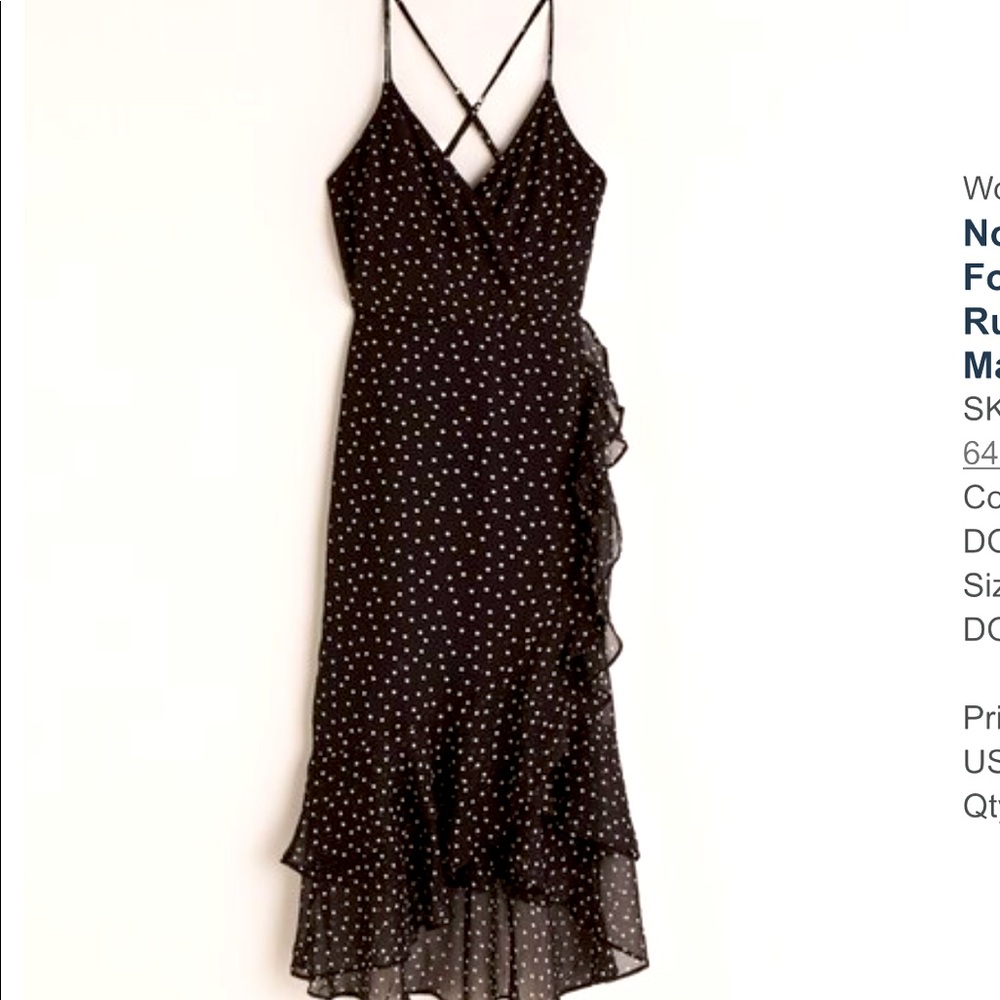 Polka Dot Ruffle Hem Dress
